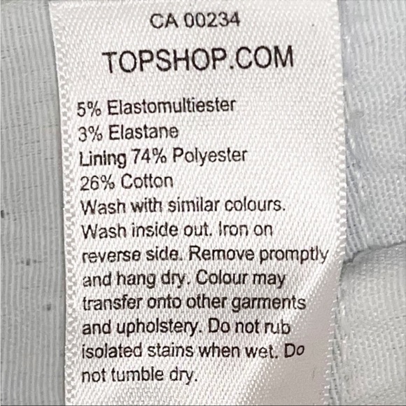 TopShop Jamie Blue High Waist Jagged Hem Skinny Jeans Sz28 Waist28” Inseam26.5” - Picture 16 of 16